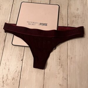 Victoria's Secret Deep Red Thong S